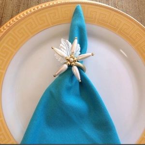 Set of 6 handmade beaded napkin rings napkin holders